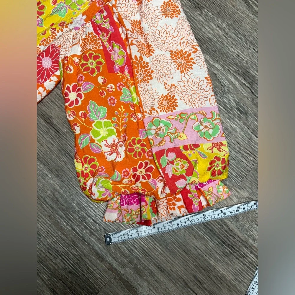 Fate Colorful Floral Blouse size medium - Picture 16 of 16